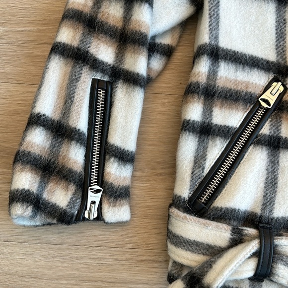 Mackage Gracie Wool-mohair Belted Biker Jacket For Ladies medium - Picture 5 of 9